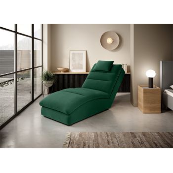 Sezlong living ELTAP, TAC-35NU, Taco, 170x85x95 cm, lemn/poliester, verde inchis
