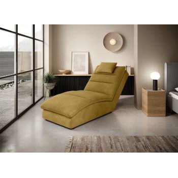 Sezlong living ELTAP, TAC-45LO, Taco, 170x85x95 cm, lemn/poliester, mustar