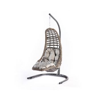 Balansoar de grădină Bodrum, Diverse culori, 120x106x214 cm - Gri