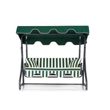 Balansoar de gradina cu 3 locuri Azra, Verde, 160x110x50 cm - Verde