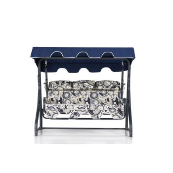 Balansoar de gradina cu 3 locuri Extensibila Rush, Albastru, 160x110x50 cm - Albastru