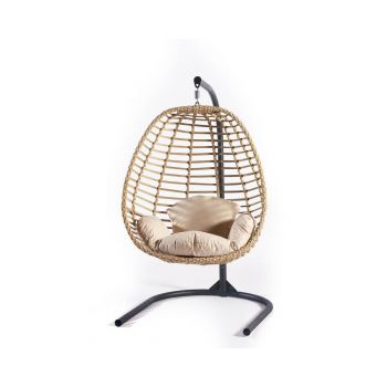 Balansoar de Gradina cu un singur loc, Cenova, Crem, 103 X 113 X 214 Cm - Crem
