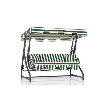 Balansoar de gradina Extensibila 3 locuri Suceava, Verde, 160x110x50 cm - Verde