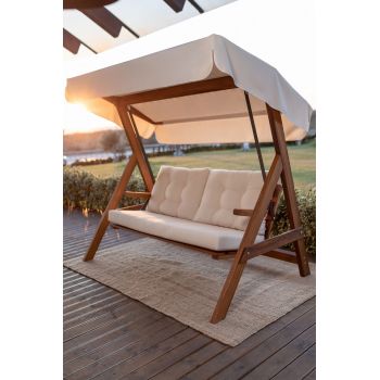 Balansoar de grădină Grand Paris 2000, Natur - Bej, 150x58x180 cm - Natural - Bej