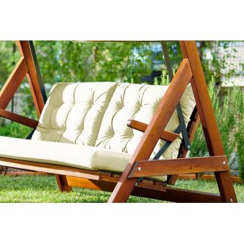 Balansoar de grădină Helen 2000, Diverse culori, 148x58x180 cm - Natur - Bej