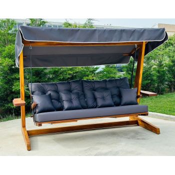 Balansoar de grădină Luna Deluxe 2600, Diverse culori, Diverse dimensiuni - Antracit / 201x70x195 cm