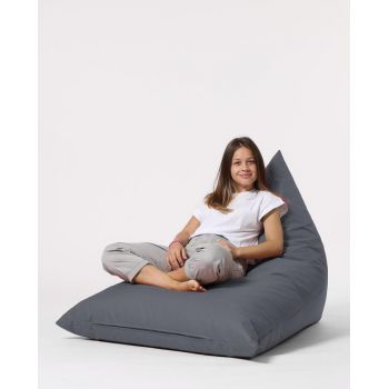 Fotoliu Bean Bag XL, Garden Bean Bag Borini, 145x90x35 cm - Gri inchis