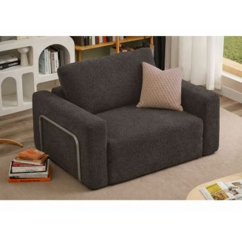 Fotoliu extensibil, Atelier del Sofa, 118FVL1101, MATERIAL TEXTIL BOUCLETTE, Antracit