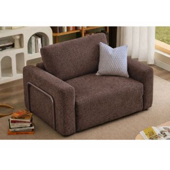 Fotoliu extensibil, Atelier del Sofa, 118FVL1102, MATERIAL TEXTIL BOUCLETTE, Maro