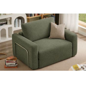 Fotoliu extensibil, Atelier del Sofa, 118FVL1105, MATERIAL TEXTIL BOUCLETTE, Verde