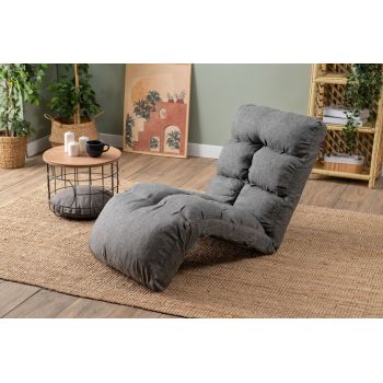 Fotoliu extensibil, Atelier del Sofa, 859FTN2350, Metal, Gri deschis
