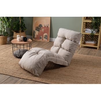 Fotoliu extensibil, Atelier del Sofa, 859FTN2351, Metal, Crem