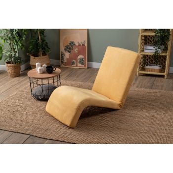 Fotoliu extensibil, Atelier del Sofa, 859FTN2358, Metal, Galben mustar