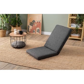 Fotoliu extensibil, Atelier del Sofa, 859FTN2372, Metal, Gri inchis
