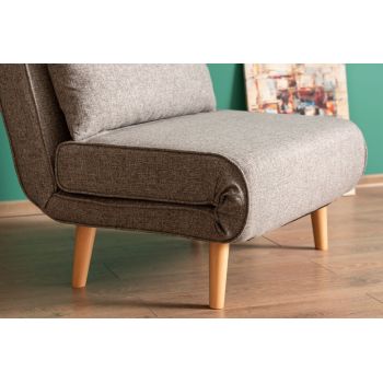 Fotoliu extensibil Folde Single, Diverse culori, 80x50x42 cm - Gri deschis