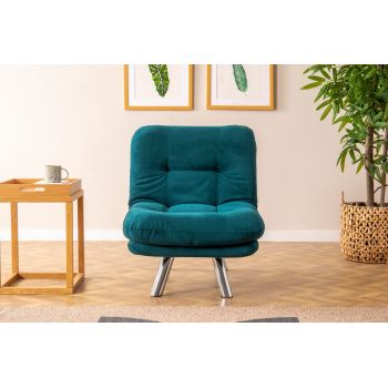 Fotoliu extensibil Misa Small Solo, Diverse culori, 70x52x40 cm - Petrol green