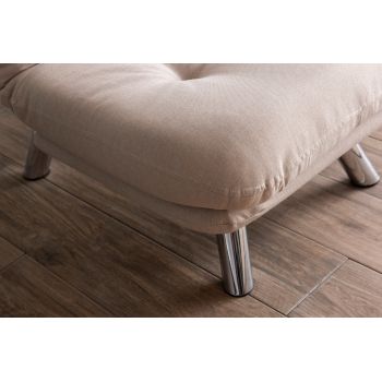 Fotoliu extensibil Misa Small Solo v2, Crem, 70x52x40 cm - Crem