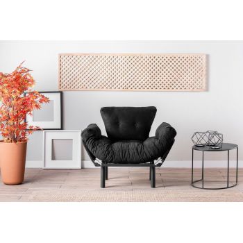 Fotoliu Extensibil Mocca, Negru - Negru