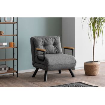 Fotoliu extensibil Sando Single, Diverse culori, Diverse dimensiuni - Gri deschis / 67x50x41 cm