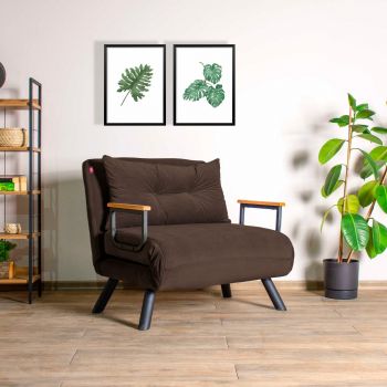 Fotoliu extensibil Sando Single, Diverse culori, Diverse dimensiuni - Maro / 60x50x41 cm