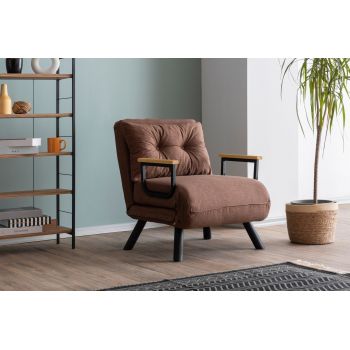 Fotoliu extensibil Sando Single, Diverse culori, Diverse dimensiuni - Maro deschis / 67x50x41 cm