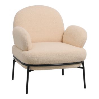 Fotoliu Jaycob boucle, 74x71x83 cm - Maro