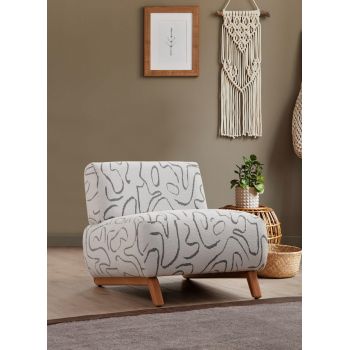 Fotoliu Mokka Lux Wing Chair, 86 x 72 x 76 cm - Alb
