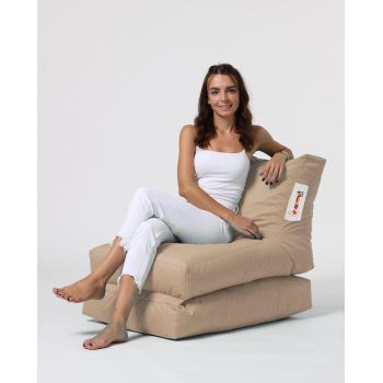 Fotoliu Puf Extensibil, Garden Bean Bag Large, 55x40x40 cm - Maro