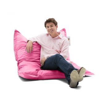 Fotoliu Puf Gradina, Bean Bag, Ferndale, Textil impermeabil, 100x100x20 cm - Roz