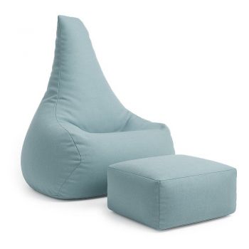 Fotoliu puf pentru copii albastru deschis Outzy – Meowbaby