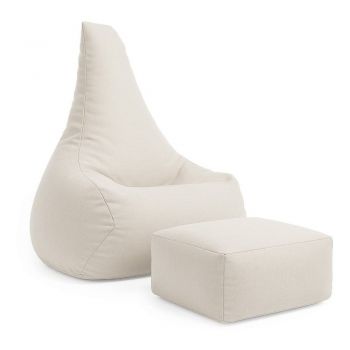Fotoliu puf pentru copii crem Outzy – Meowbaby