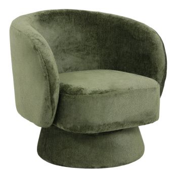 Fotoliu rotativ, gri închis, 78x81x77 cm - Verde