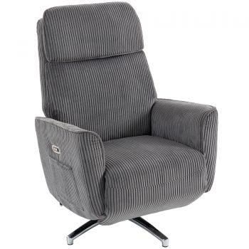 HOMCOM Fotoliu Relax Electric Reglabil cu Funcție de Șezlong, 2 Motoare, Rotativ, Fotoliu TV cu Port USB | Aosom Romania