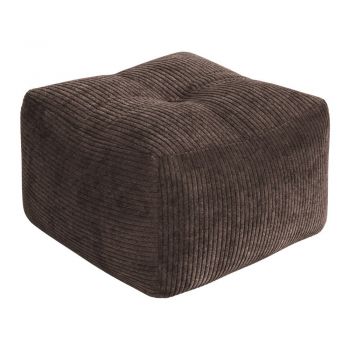 Puf maro închis cu tapițerie din catifea reiată Buddy – Karup