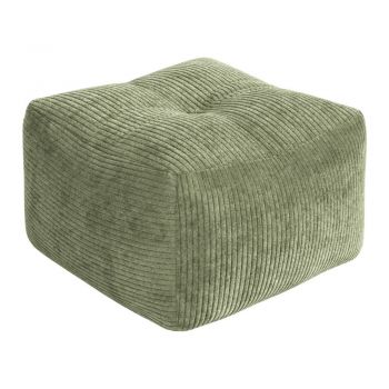 Puf verde cu tapițerie din catifea reiată Buddy – Karup