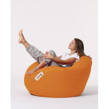 Sac Fotoliu puf, dehusabil, Dirtproof, Interior/exterior, impermeabil, Garden Bean Bag Anelka, 115x130x39 cm - Portocaliu