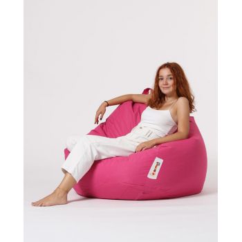 Sac Fotoliu puf, dehusabil, Dirtproof, Interior/exterior, impermeabil, Garden Bean Bag Anelka, 115x130x39 cm - Roz