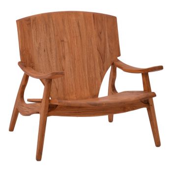 Scaun Brazin lemn de tec, Natural, 72x71x77 cm - Natur