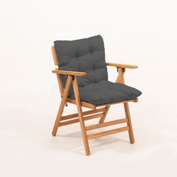 Scaun de gradina, Hanah Home, MYL04, 45x89x43 cm, Antracit