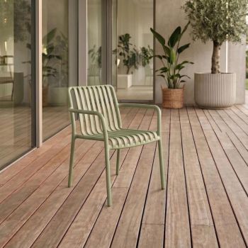 Scaun pentru gradina Valoro, Homla, 54.50x58.50x81 cm, plastic, verde