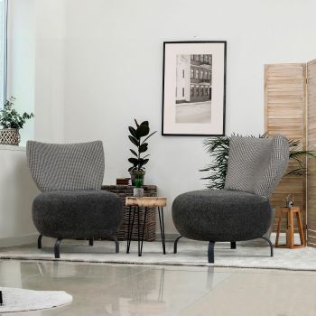 Set Fotoliu Lux Bamford, 64x84x74 cm - Gri