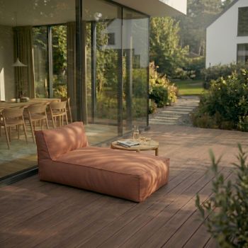 Sezlong Bagsy, Homla, 175x90x80 cm, olefina/poliester, caramiziu