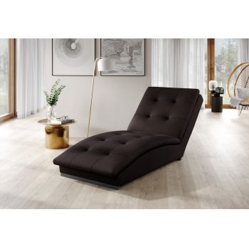 Sezlong living ELTAP, DOR-22FL, Doro, 170x85x95 cm, poliester, maro inchis