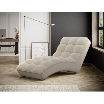 Sezlong living ELTAP, LOR-18CAL, Loren, 170x85x85 cm, poliester, bej deschis
