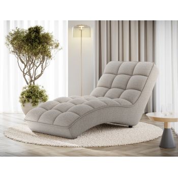 Sezlong living ELTAP, LOR-18ROY, Loren, 170x85x85 cm, poliester, bej inchis