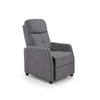 Fotoliu Recliner tapitat cu stofa, Filipo II Velvet Gri, l64xA84xH103 cm