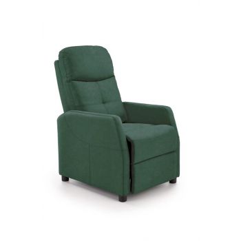 Fotoliu Recliner tapitat cu stofa, Filipo II Velvet Verde Inchis, l64xA84xH103 cm