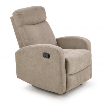 Fotoliu Recliner tapitat cu stofa, Osmond 1S Bej, l75xA95xH100 cm