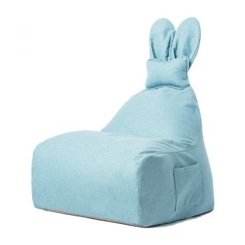 Fotoliu sac pentru copii The Brooklyn Kids Funny Bunny, albastru