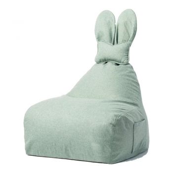Fotoliu sac pentru copii The Brooklyn Kids Funny Bunny, verde